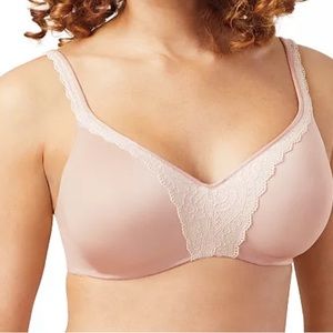 Bundle of 2 Bali One Smooth U Post Surgery Comfort Wireless Mastectomy Bra, 36C